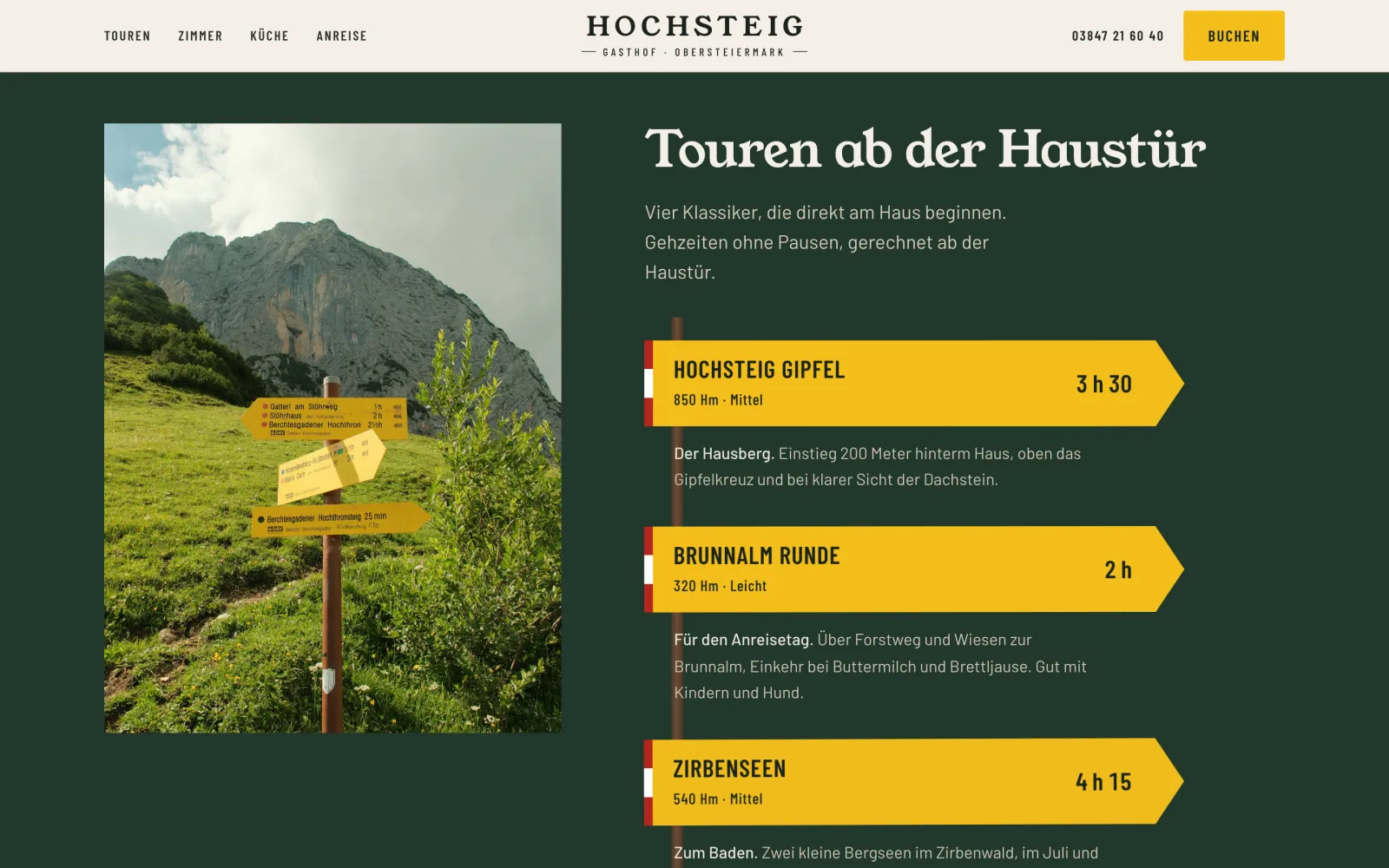 Bereich Touren